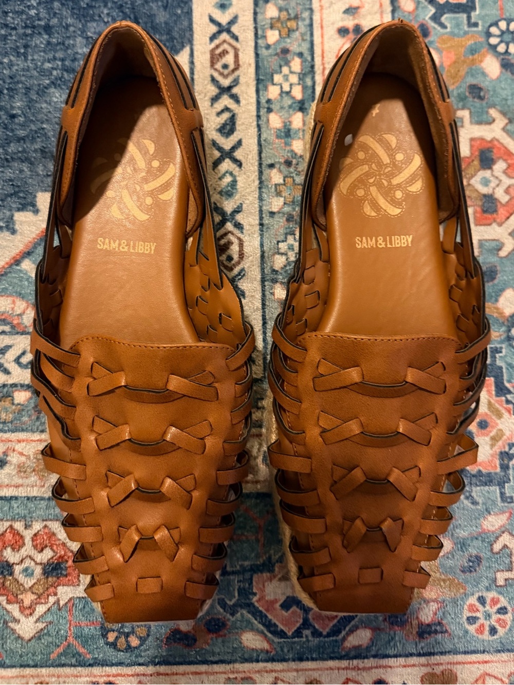 Sam & Libby Women's Asha Espadrille Saddle Slip On Shoes Brown Size 8